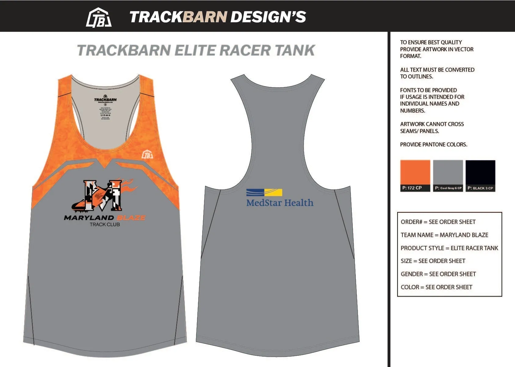 Maryland-Blaze- Womens Track Singlet