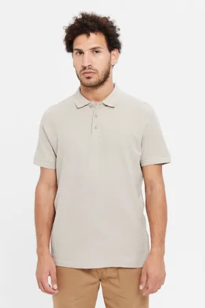 Men Lilac Solid Polo Shirt