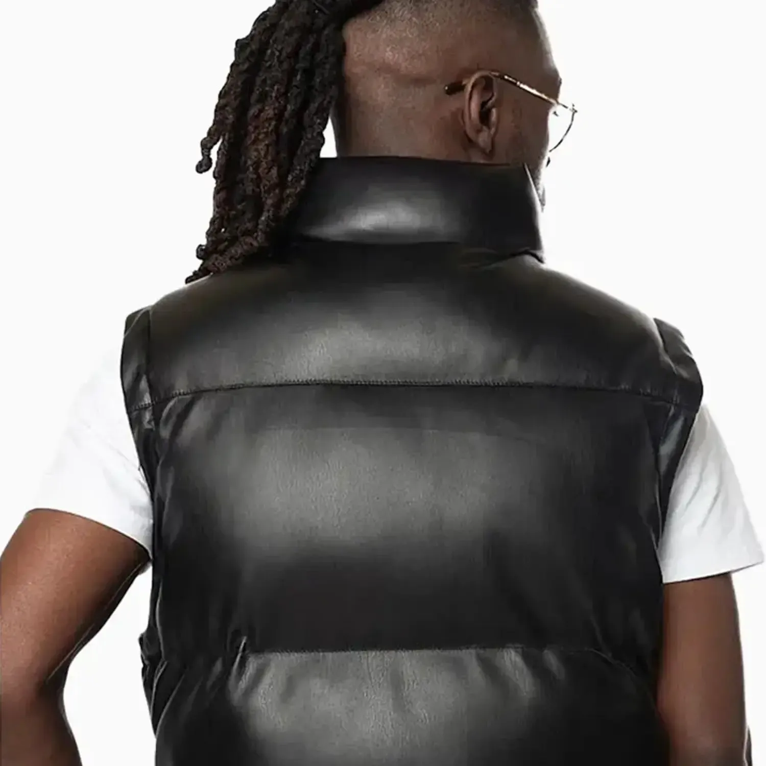 Men's Utility Vegan Leather Vest