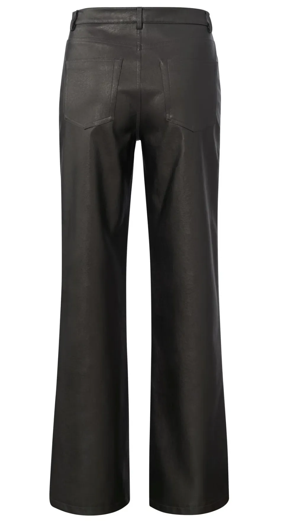 Metalic Wide Leg Trouser in Anthracite Silver