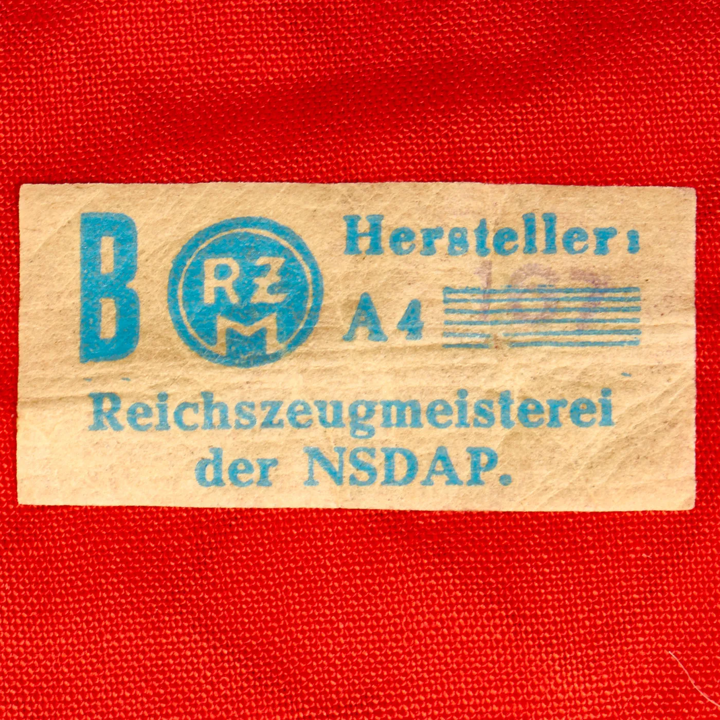 Original German Early WWII Unissued NSDAP Multi-piece Cotton Armband With RZM Tag