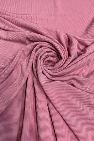 Pink Icing Ribbed Stretch Jersey