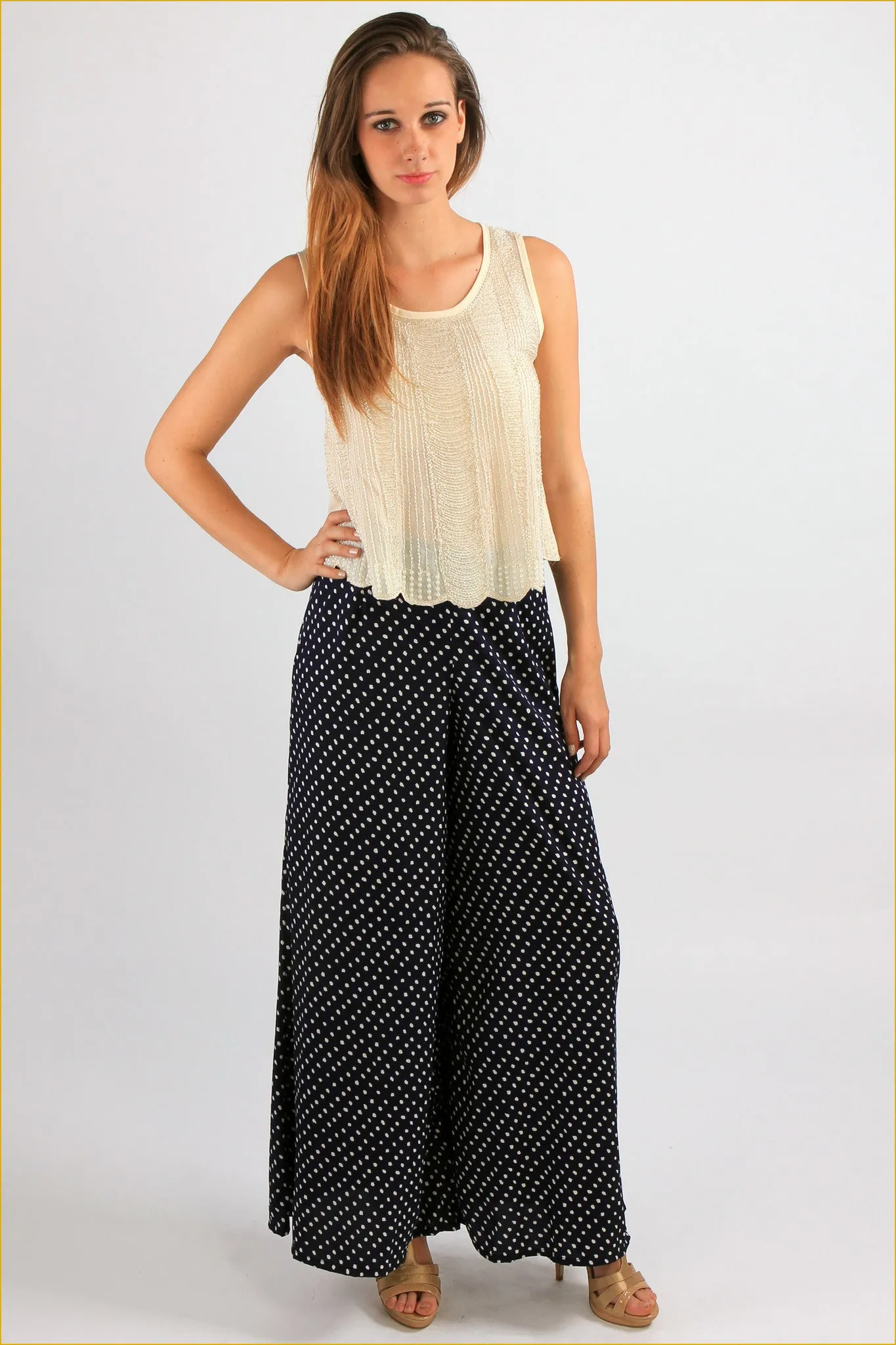 Polka Dots Palazzo Trousers