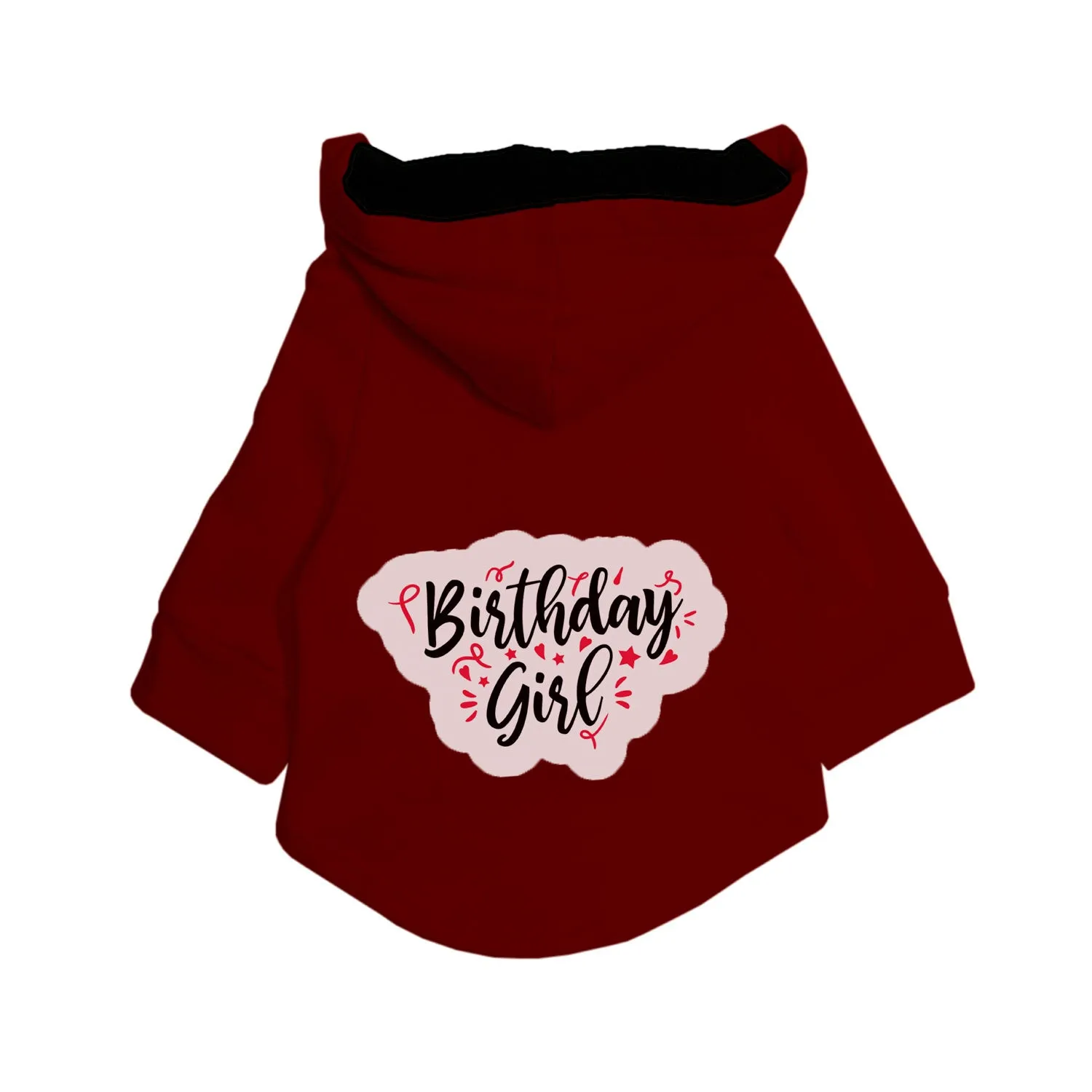 "Birthday Girl" Printed Dog Hoodie Jacket