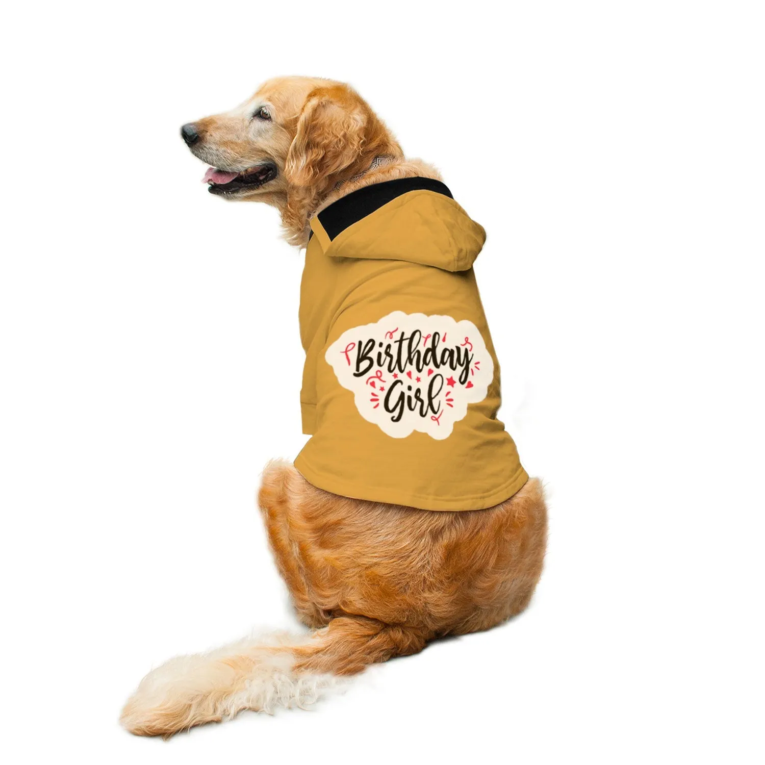 "Birthday Girl" Printed Dog Hoodie Jacket