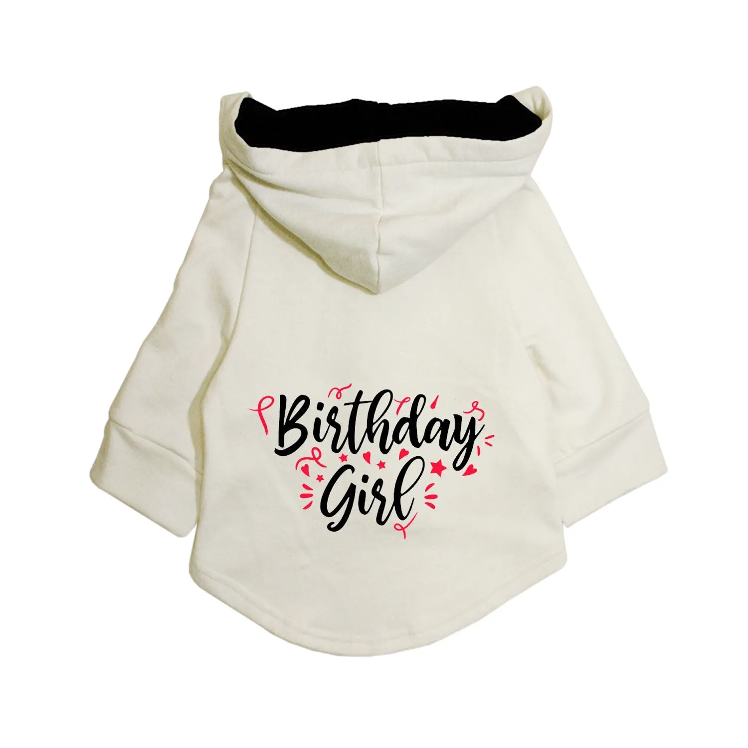 "Birthday Girl" Printed Dog Hoodie Jacket