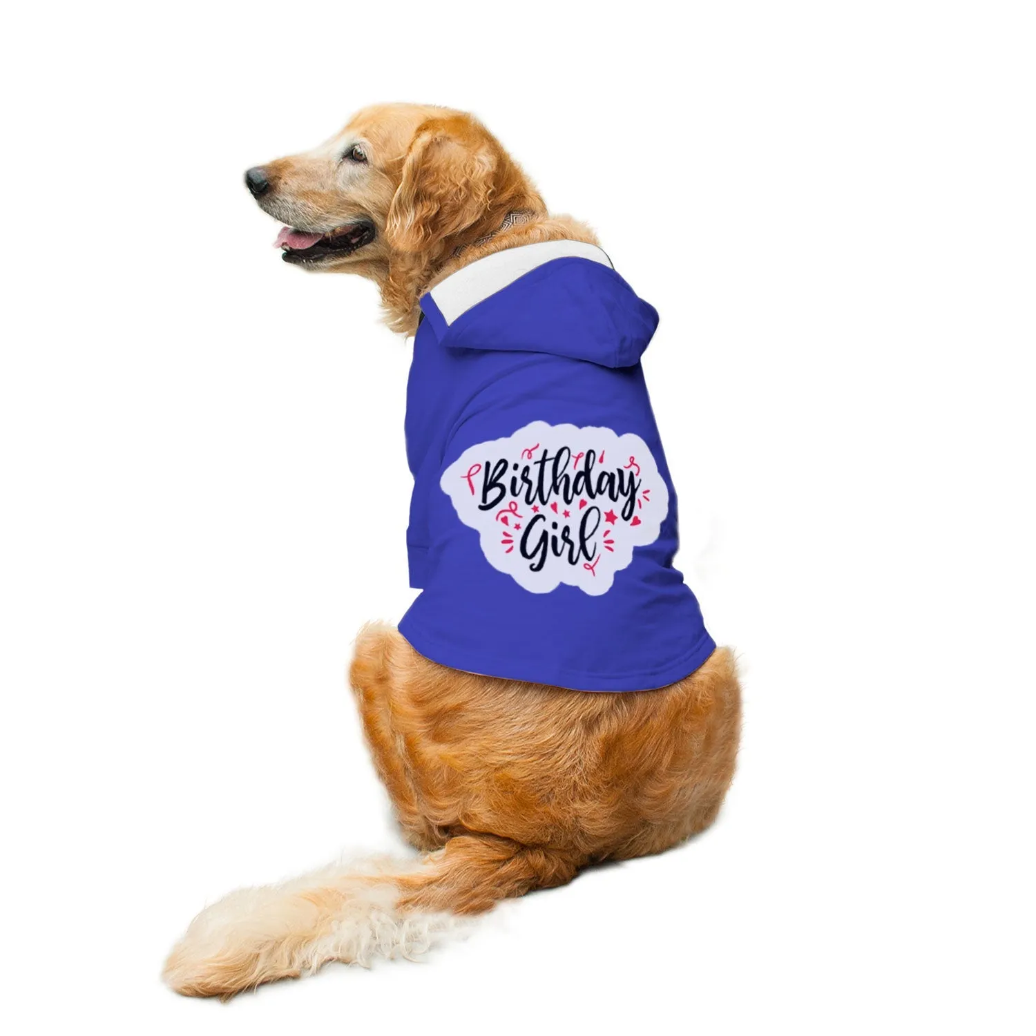 "Birthday Girl" Printed Dog Hoodie Jacket