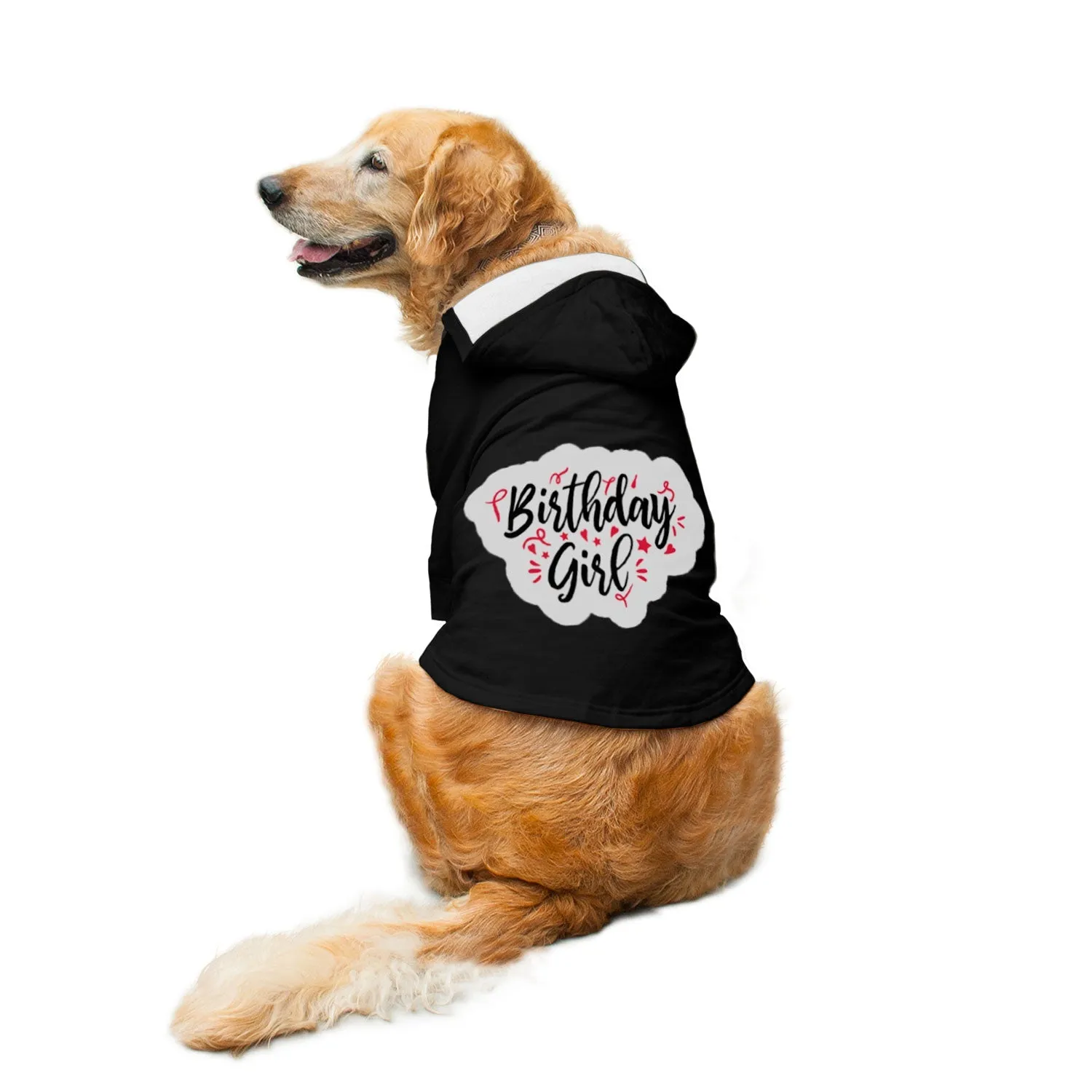 "Birthday Girl" Printed Dog Hoodie Jacket