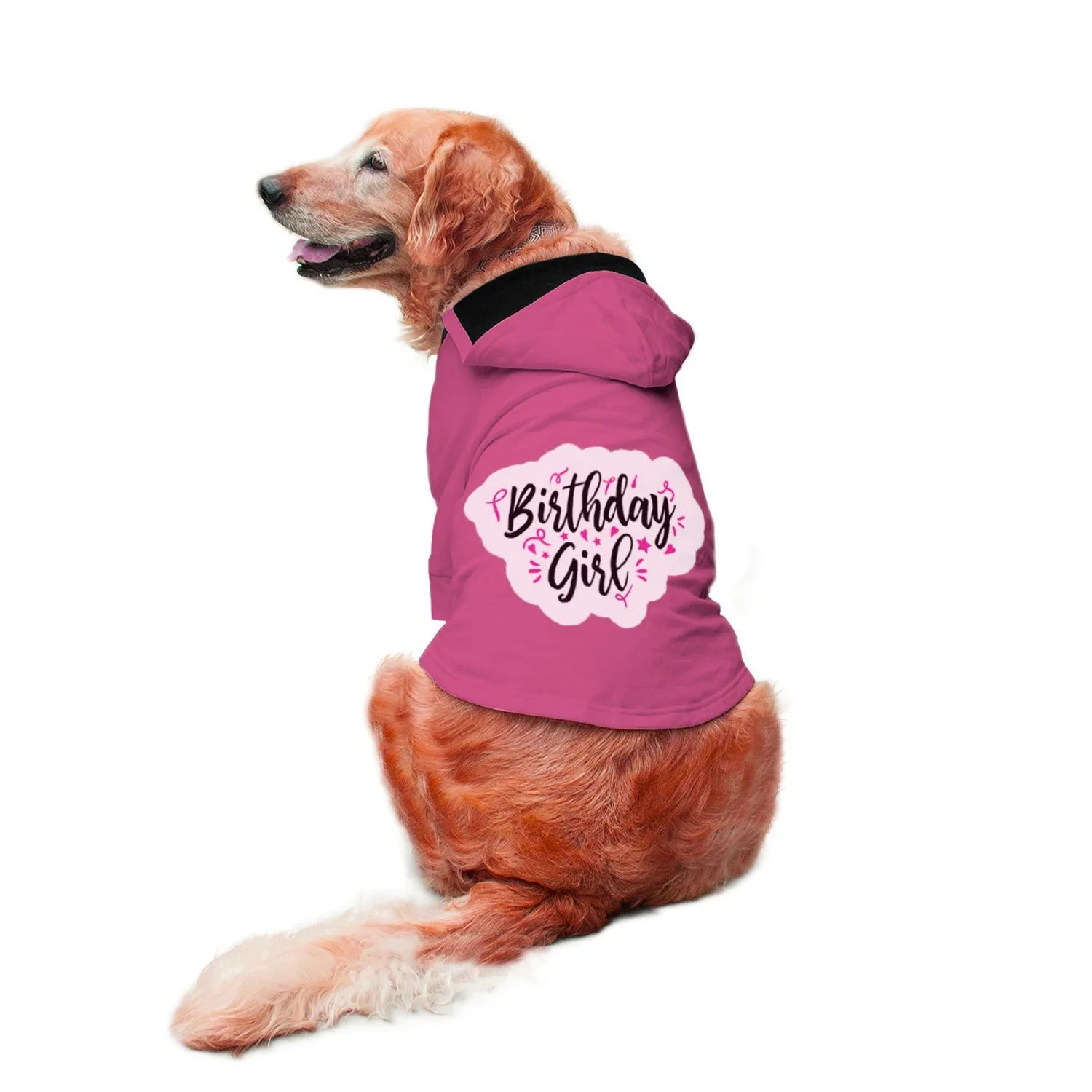 "Birthday Girl" Printed Dog Hoodie Jacket