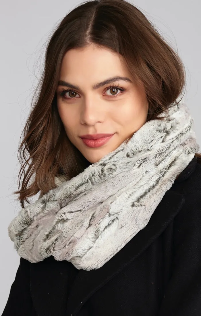 Silver Grey Faux Fur Snood