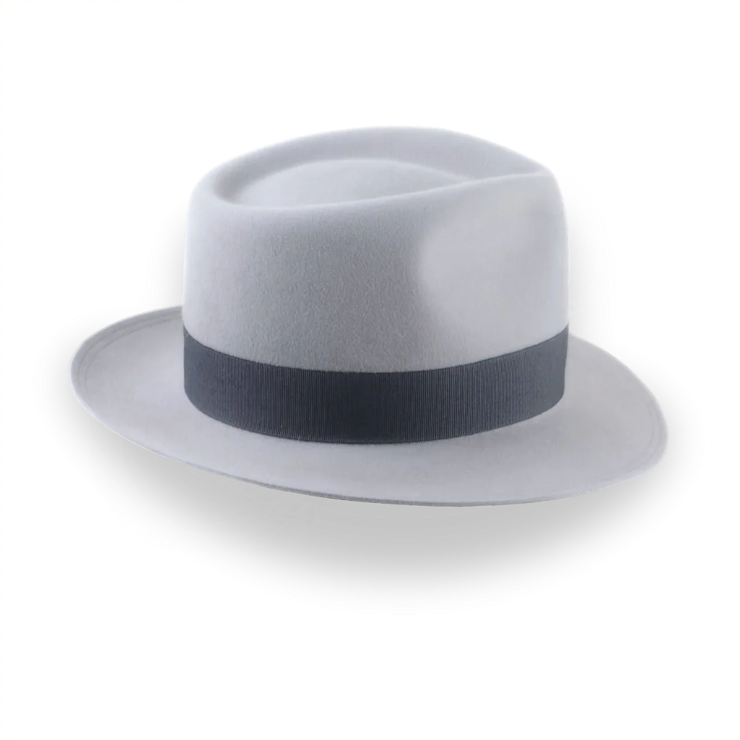 Silver Grey Men's Teardrop Fedora Hat | The Howitzer