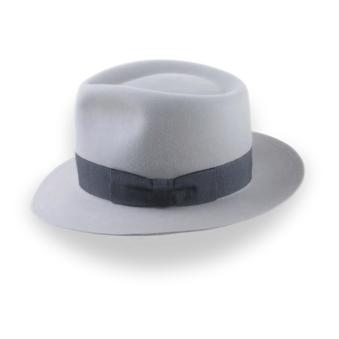 Silver Grey Men's Teardrop Fedora Hat | The Howitzer