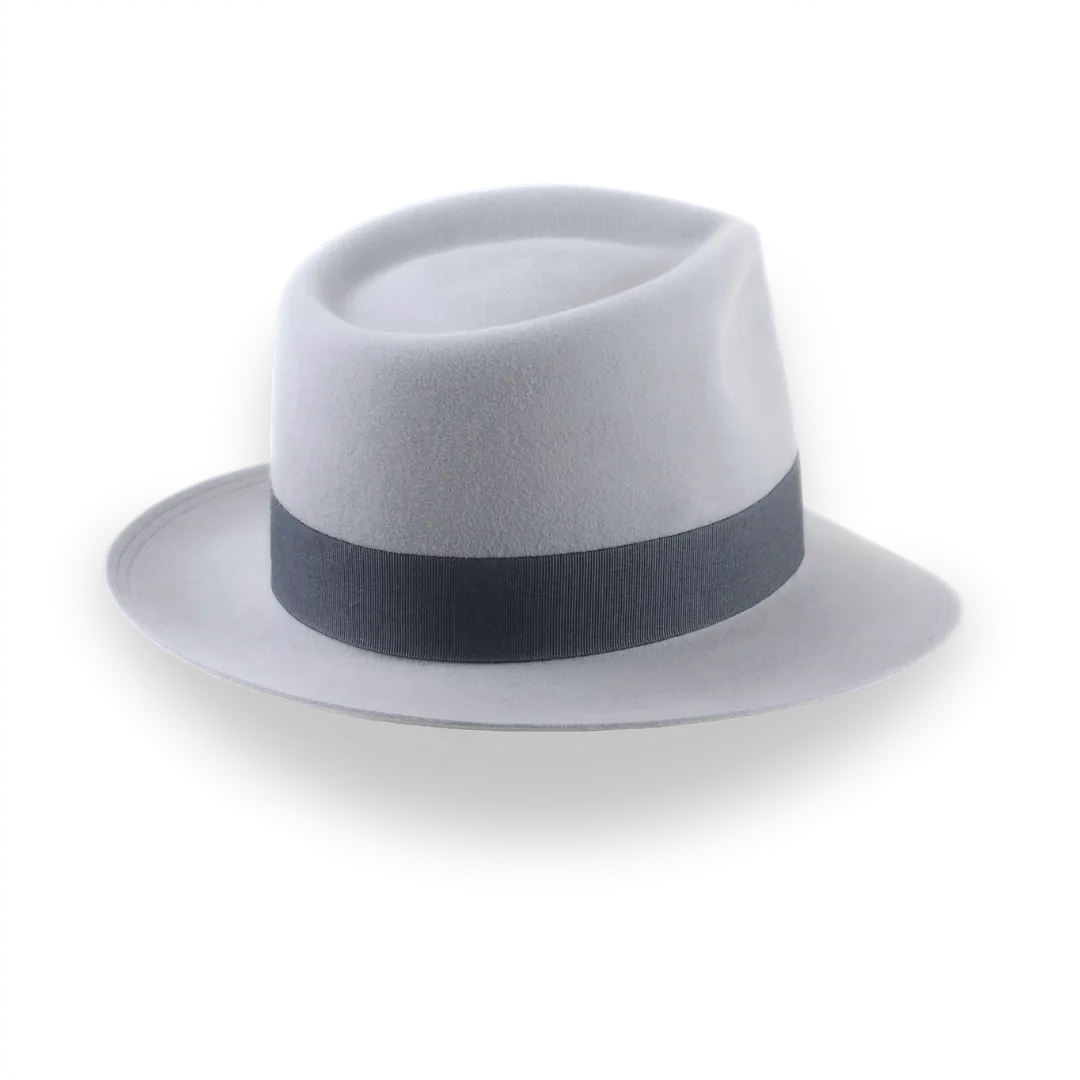 Silver Grey Men's Teardrop Fedora Hat | The Howitzer