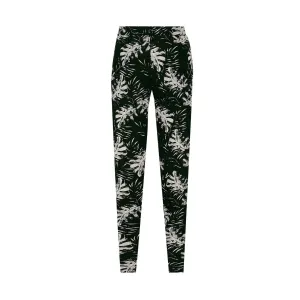 TIGI 18/20 Black Monstrera Leaf All Over Print Trouser