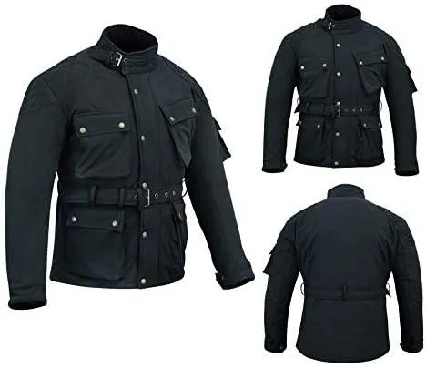 Warrior Gears® Protect Softshell Motorcycle Jacket Black  Wind-resistant