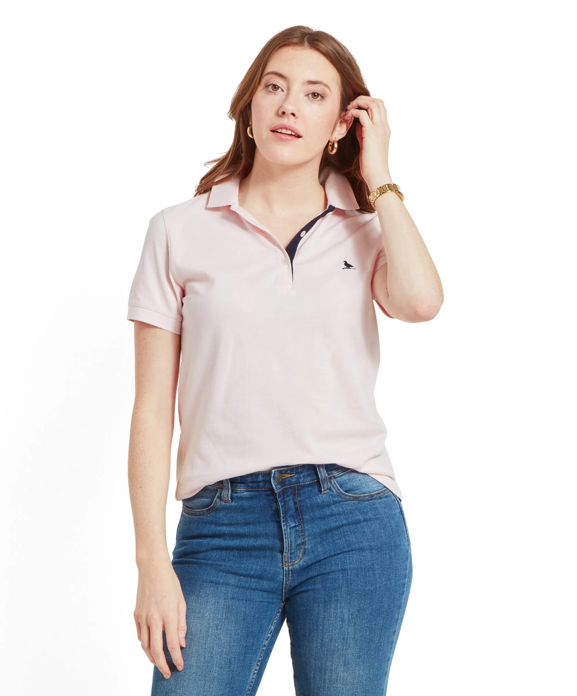 Women's St Ives Polo Shirt - Pale Pink